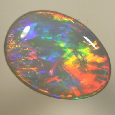 SOLID SEMI BLACK OPAL Rainbow colours, bright and fiery